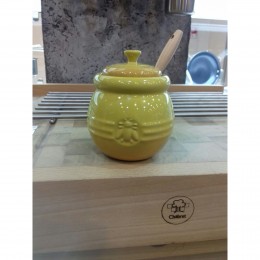 Le Creuset Горшочек для меда с ложкой, каменная керамика, цвет: светло-желтый