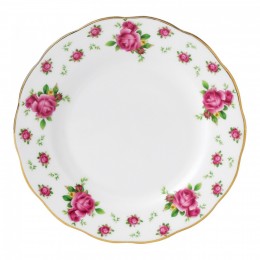 Тарелка пирожковая Винтаж, 16 см, "Белые розы Нью Кантри" Royal Albert, фарфор