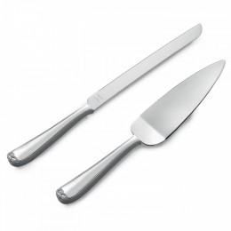 Сервировочный набор нож и лопатка Вера Ванг Инфинити, посеребрение Wedgwood, металл