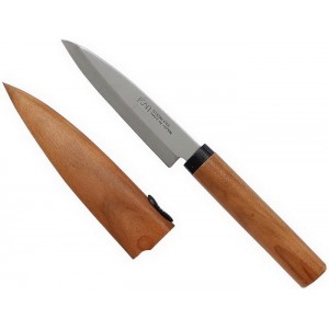 DG-3002 Нож для фруктов в ножнах KAI, Кухонные принадлежности SELECT, лезвие 9,5 см, общая длина 21 см, дерево