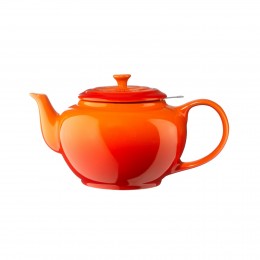 Le Creuset Круглый заварочный чайник, каменная керамика, цвет: оранжевая лава