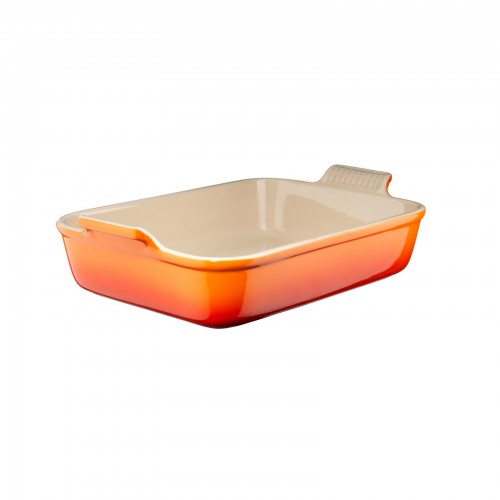 Le Creuset Прямоугольное блюдо 24/19 см, каменная керамика, цвет: оранжевая лава