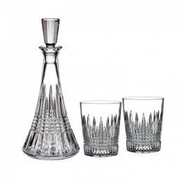 Набор 3 предмета: декантер + 2 низких стакана, "Лисмор Даймонд" Waterford, хрусталь