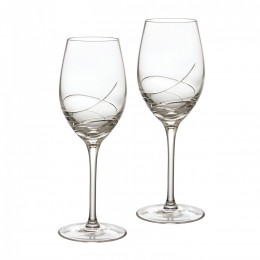 Набор бокалов для белого вина, 2 шт, "Танец с лентой", 20 см Waterford, хрусталь