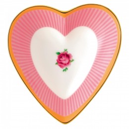 Блюдце-сердце "Сладкие полоски," 13 см Royal Albert, фарфор